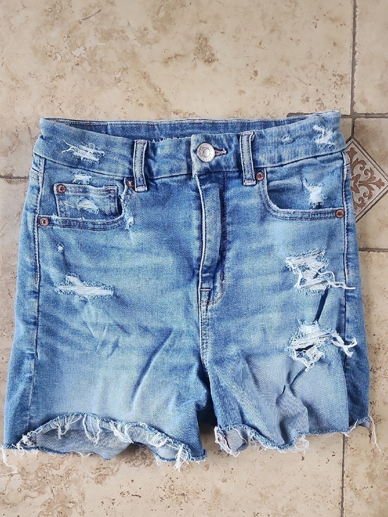 American Eagle Outfitters Pants - American Eagle Outfitters Light Blue Distressed Denim Shorts